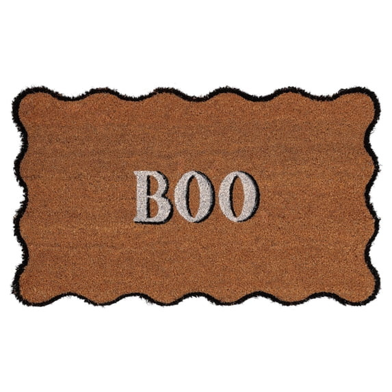 My Texas House Multicolor Scallop Boo Outdoor Coir Doormat, 18" x 30" | Walmart (US)