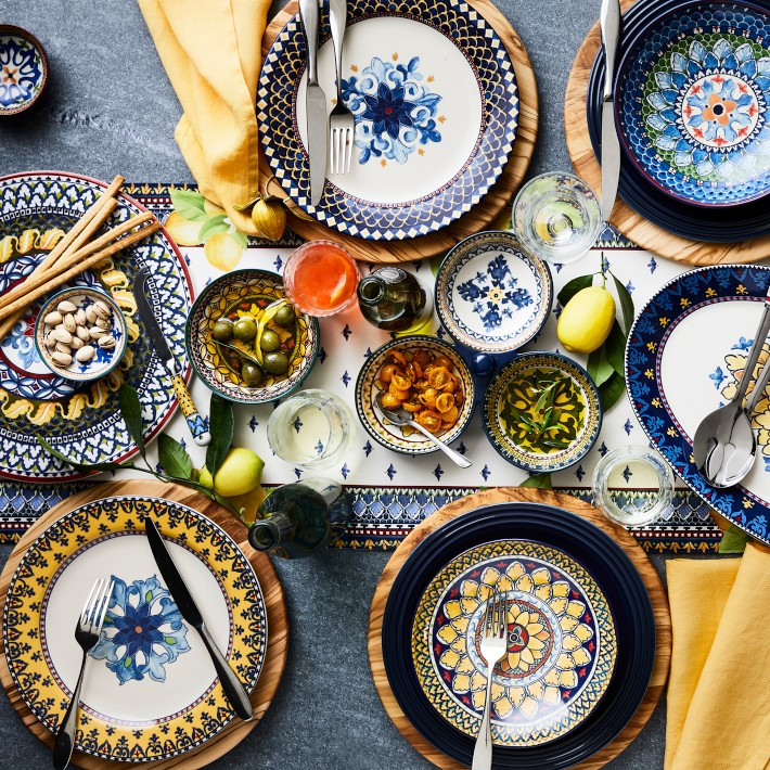Sicily Ceramic Mixed Dipping Bowls, Set of 4, Large | Williams-Sonoma