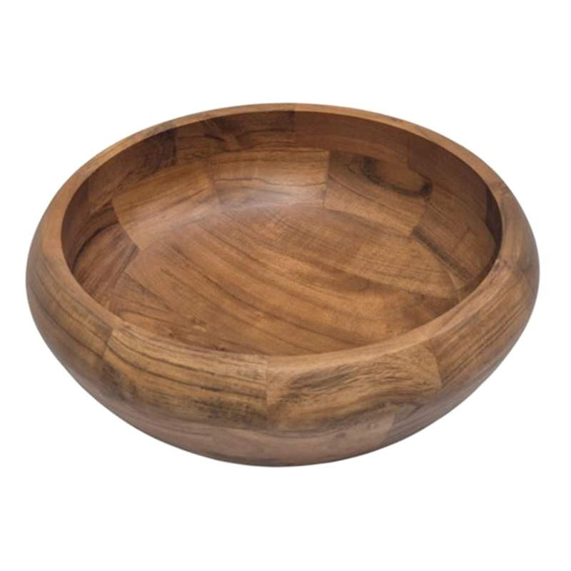 Natural Acacia Wood Bowl, 15" | At Home