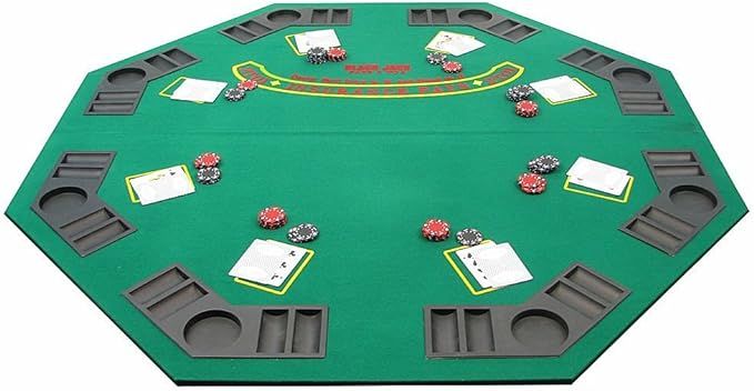 Trademark Poker Deluxe Solid Wood Poker and Blackjack Table Top with Case,Black/green 48 x 48-Inc... | Amazon (US)