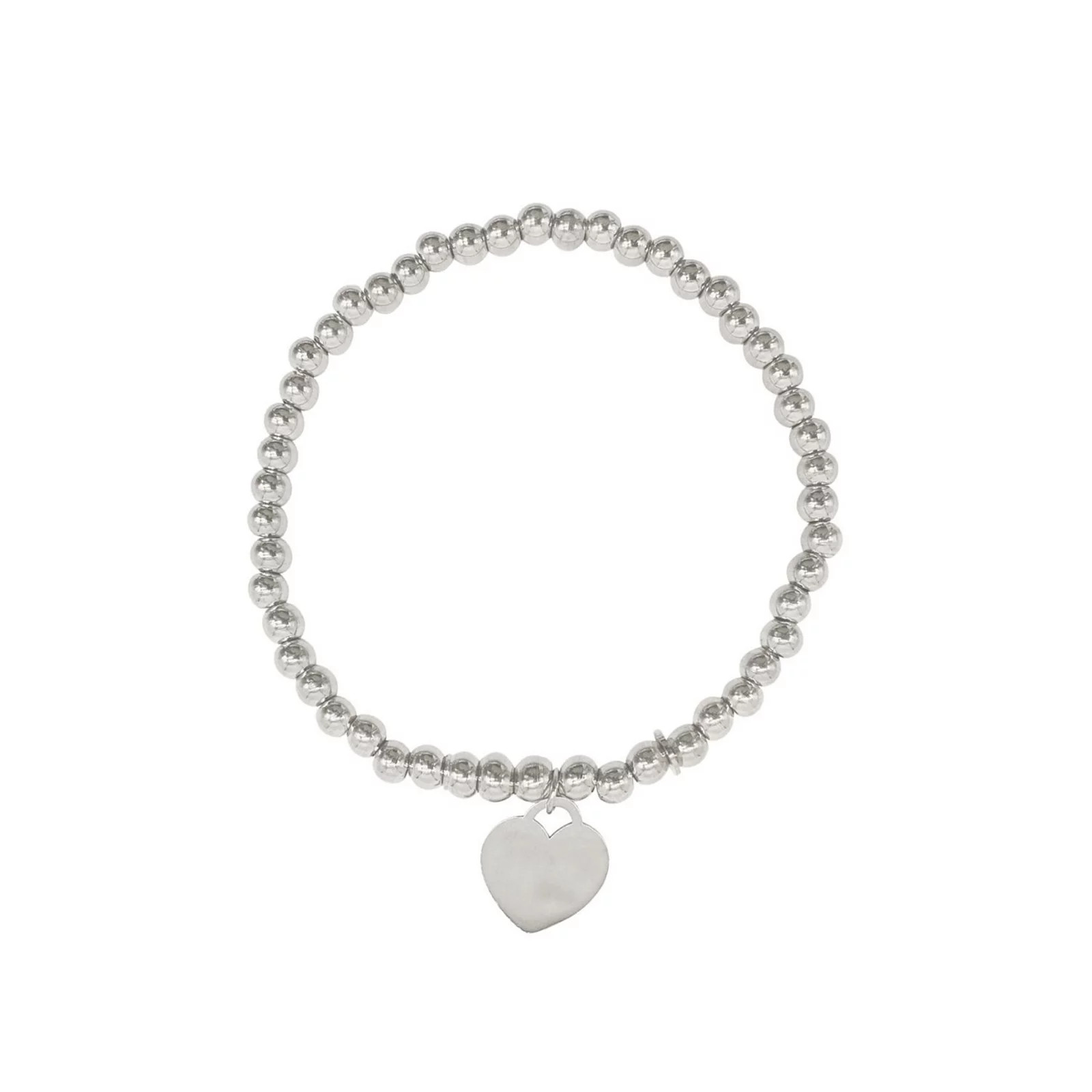 Adornia Silver Tone Bead Chain Heart Bracelet | Kohl's