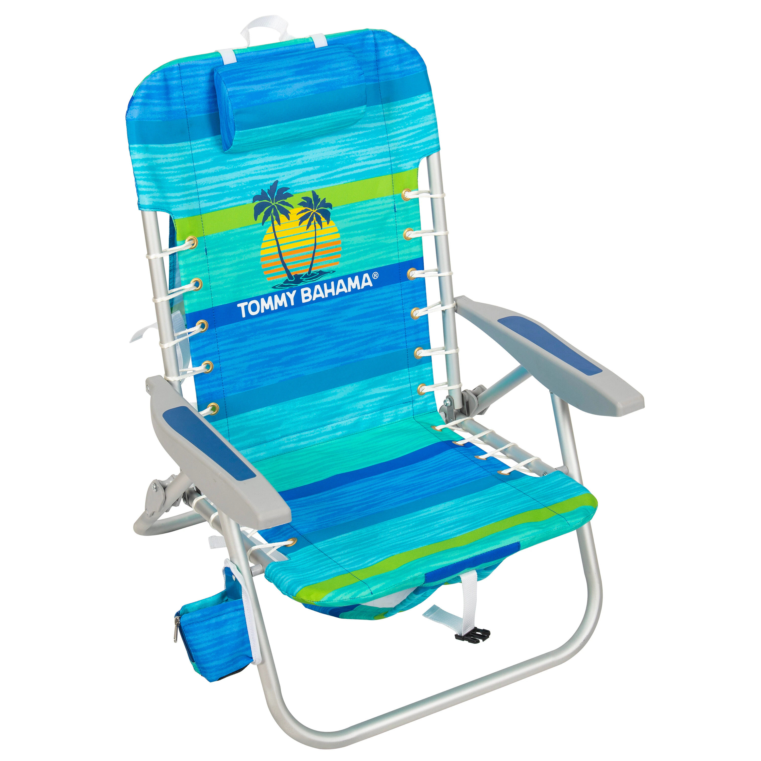 Tommy Bahama Polyester Stripe Folding Beach chair Adjustable and Carrying Strap/Handle Included one_size | SC529TB-2433LWPDQ6 | Lowe's