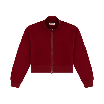 Zip Up Mockneck - Maroon | Parke