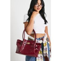 Womens Top Handle Tote Bag - Red - One Size | boohoo (US & Canada)