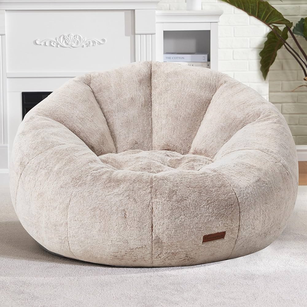 Bean Bag Chairs Large Bean Bag Couch for Adults Stuffed Sofa Chair Comfy Giant Bean Bag Chair wit... | Amazon (US)