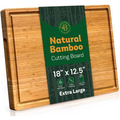 Bamboo Cutting Board with Juice Groove & Handles for Kitchen Prep, Serving & Charcuterie – X-Large 18”x12.5” | Target