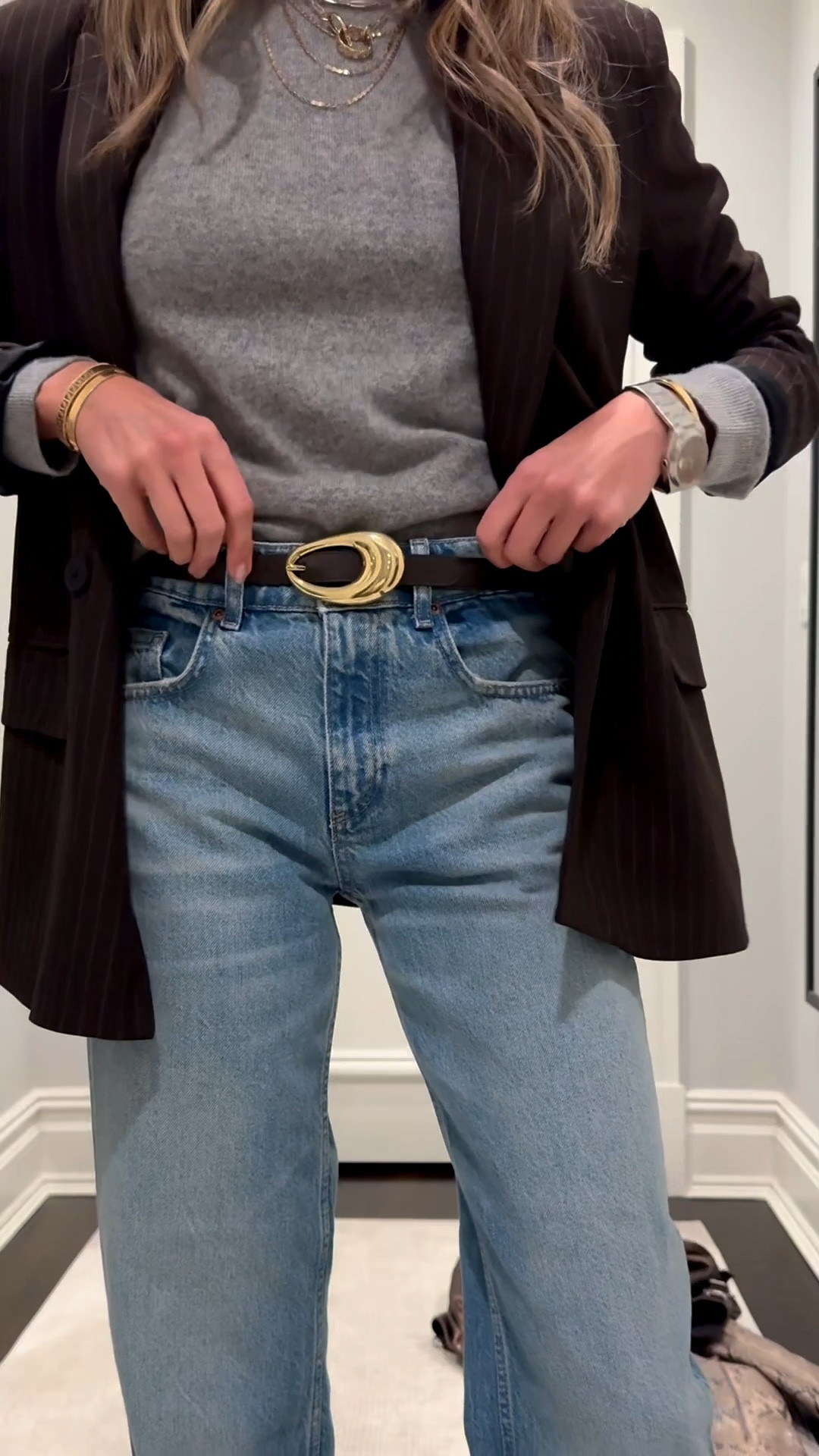 Casual dinner look with my cozy Quince sweater. 

#LTKootd #LTKOver40 #LTKgrwm