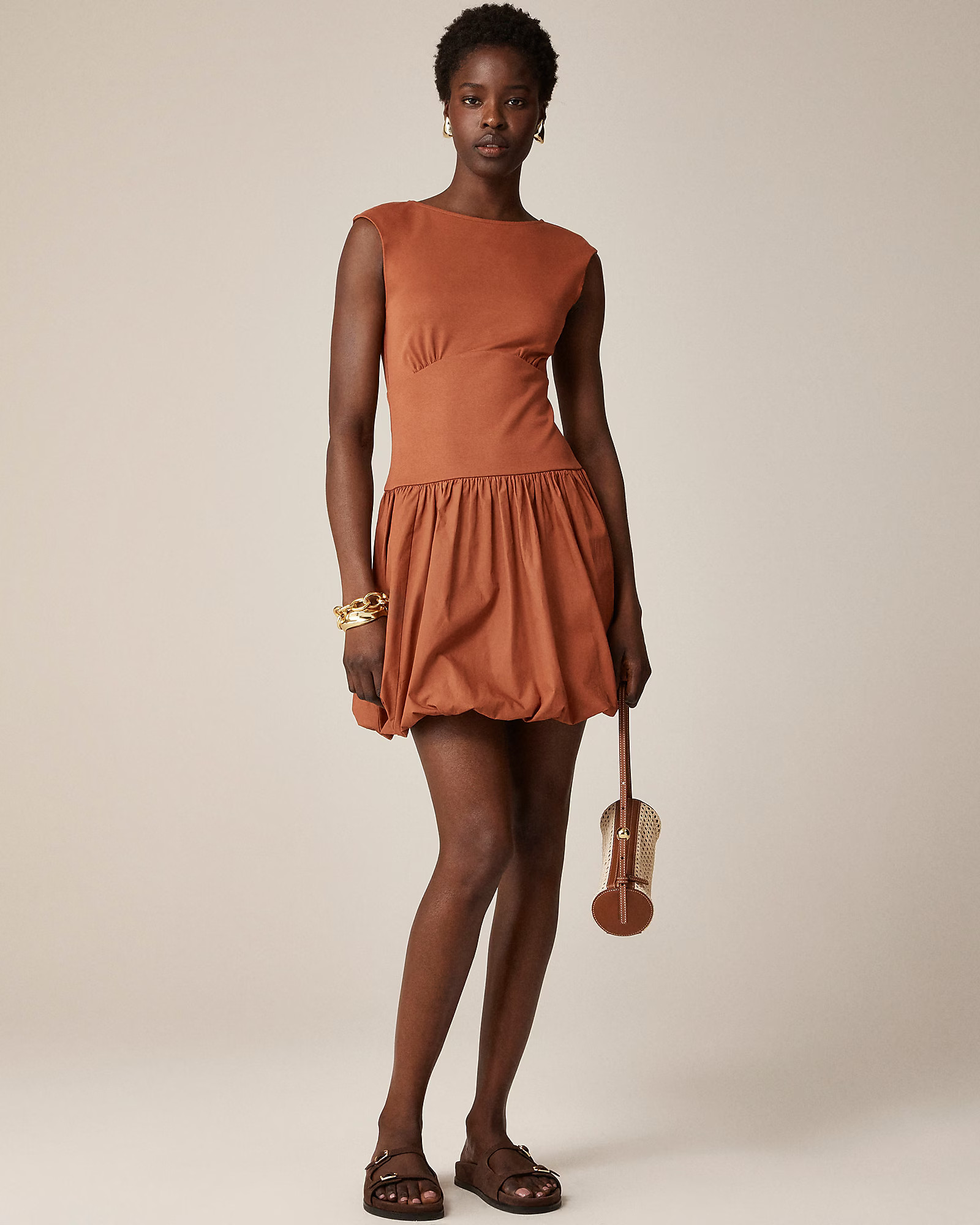 Bubble-hem mixy dress | J. Crew US