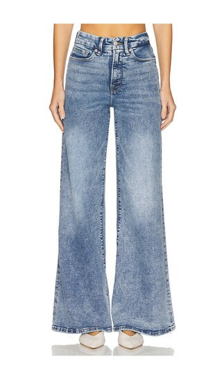 Good American Good Waist Palazzo in Denim-Light. - size 10 | Revolve Clothing (Global)