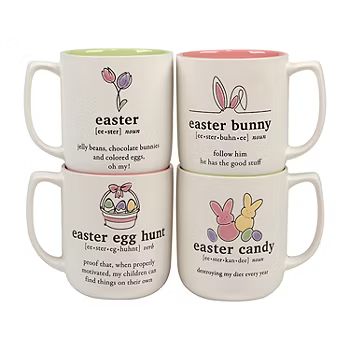 Certified International Easter Words 4-pc. Dishwasher Safe Coffee Mug | JCPenney