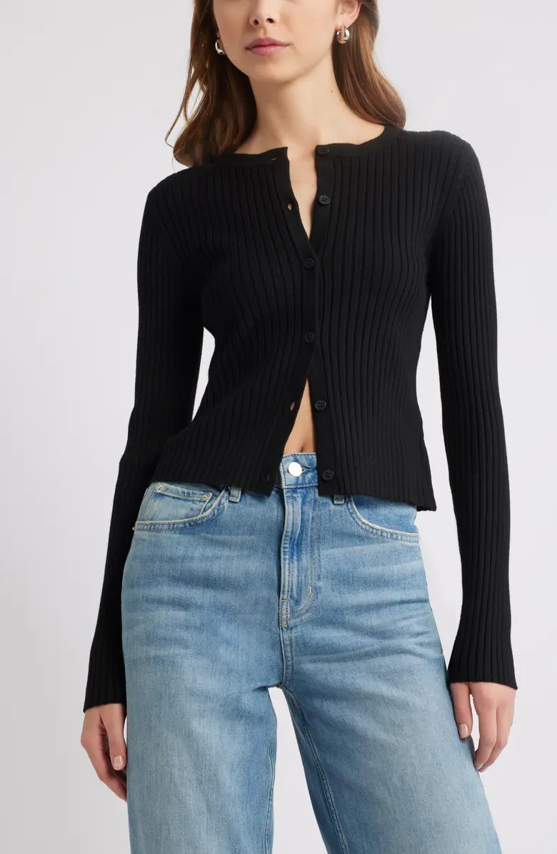 Open Edit Rib Cardigan | Nordstrom | Nordstrom