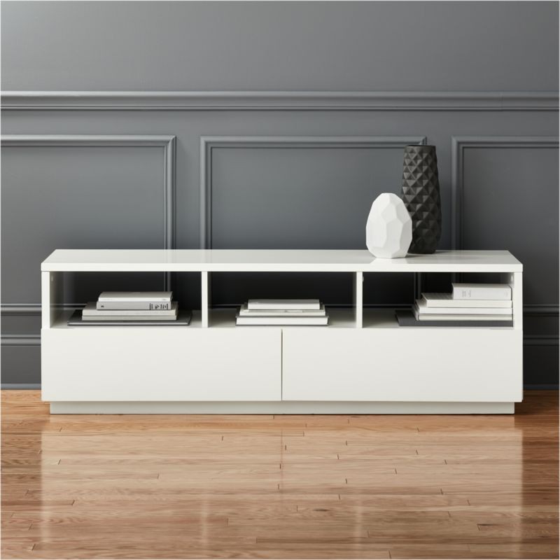Chill White Media Console + Reviews | CB2 | CB2