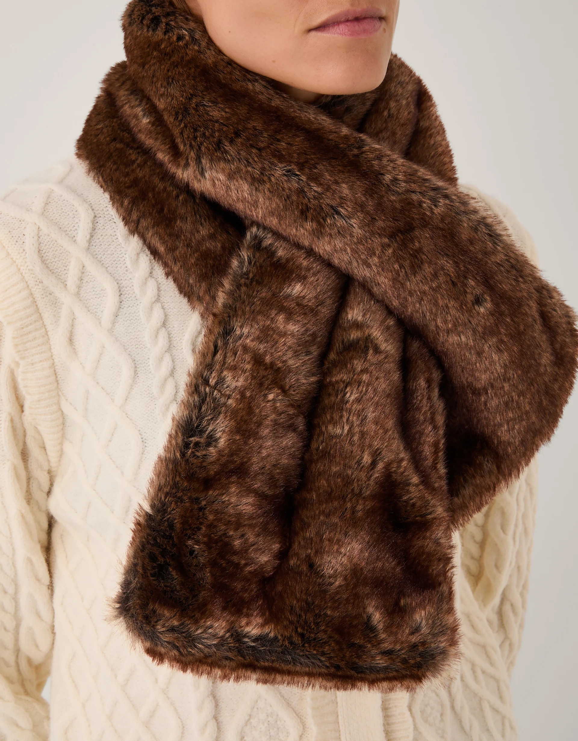 Agnes Faux Fur Scarf | Monsoon (UK)