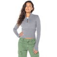 Celebrity Pink Women's and Women's Plus Mock Neck Zip-up Sweater, Sizes XS-3X | Walmart (US)