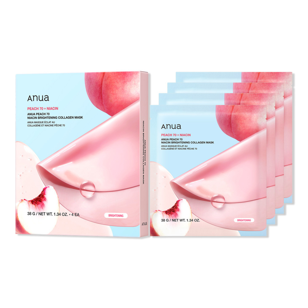 ANUA Peach 70 Niacin Brightening Collagen Mask - 4 ct | Ulta