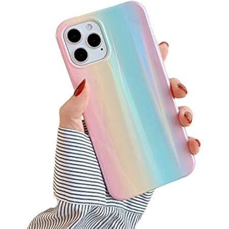 Cocomii Holographic Rainbow iPhone 12 Pro Max Case, Slim Thin Glossy Soft TPU Silicone Rubber Gel Sh | Amazon (US)