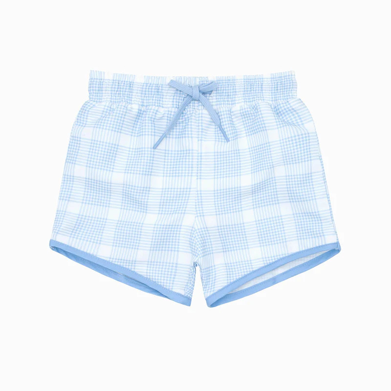 boys sunwashed plaid boardie | minnow