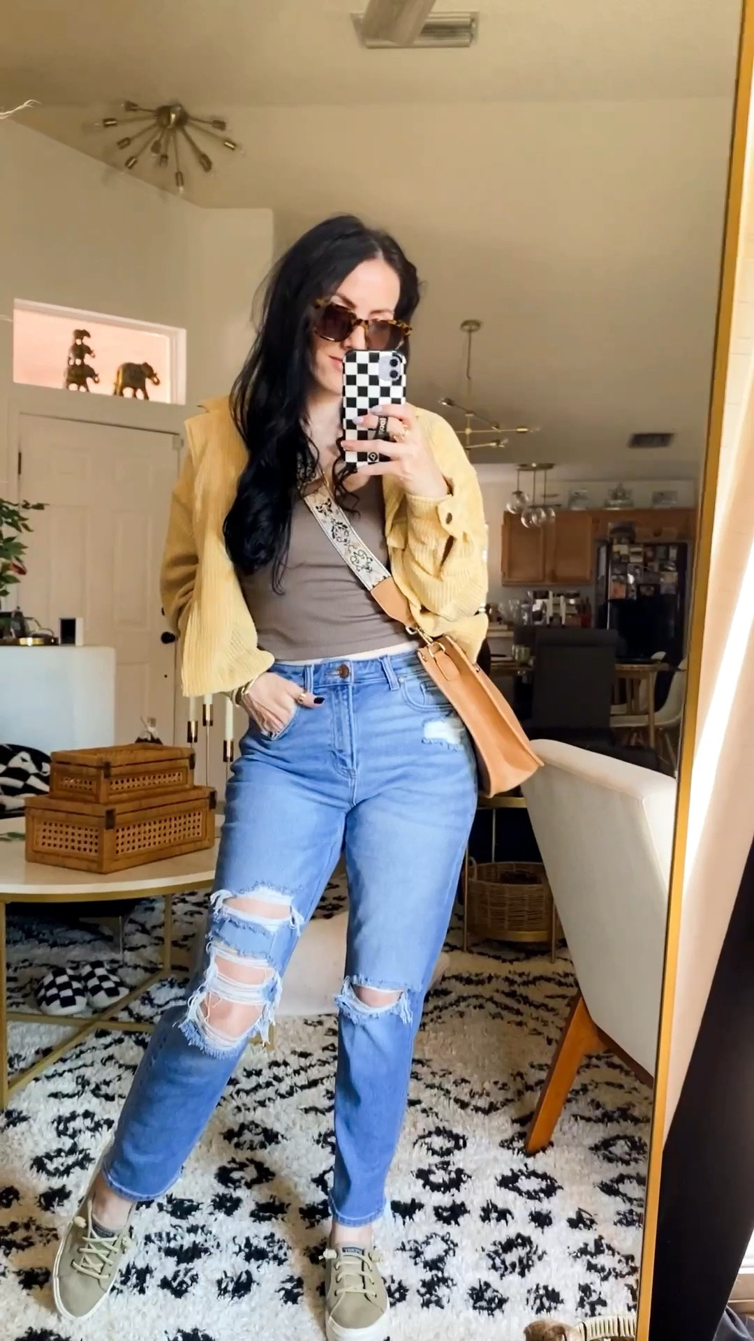 Another early Fall outfit coming at you! 

This cropped corduroy shacket got me when I seen it. The style is perfect and the material is seriously really good. This camel color is perfect for Fall. 
Fits tts, wearing size small. 

Cropped tanks - pack of 3: stretchy and comfortable, fits tts, wearing size medium. 

The viral Amazon boyfriend denim jeans are really good quality. I’ve owned mine over a year and they are holding up nicely. Fits tts, wearing size 4. 

Linked similar platform Sperry sneakers. 

This vegan leather crossbody is also very nice and perfect to transition you into this coming season! 

Sizing reference: 5’3, 28waist/37hip size 5 or 27, smallB 

#founditonamazon #fallfashion #corduroyshacket #leatherbag #gooddenim 

#LTKSeasonal #LTKFind #LTKstyletip