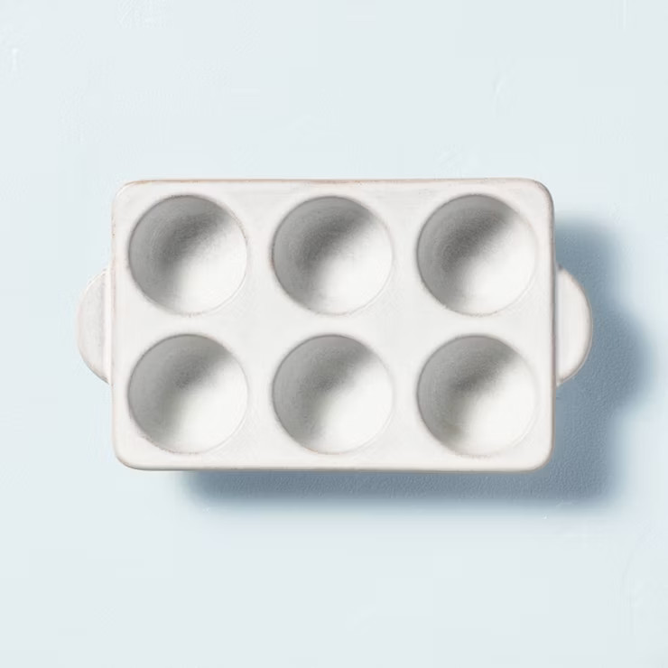 Stoneware Egg Holding Dish Cream - Hearth & Hand™ with Magnolia | Target