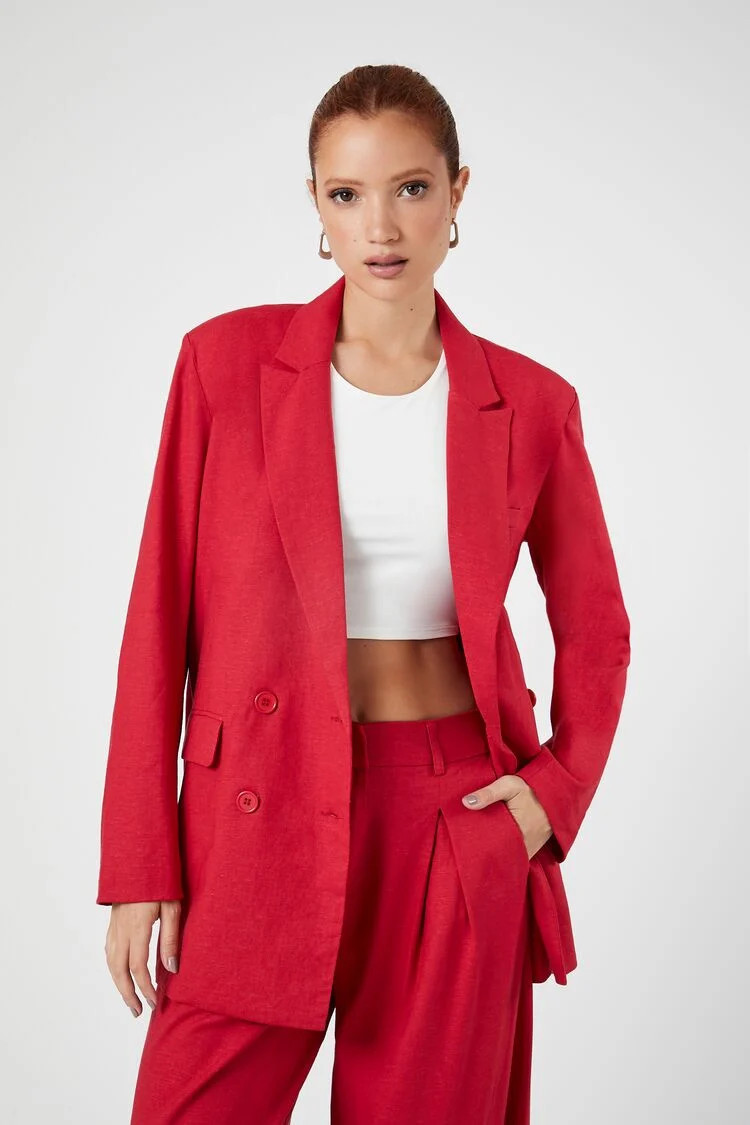 Double-Breasted Notched Blazer | Forever 21 | Forever 21 (US)