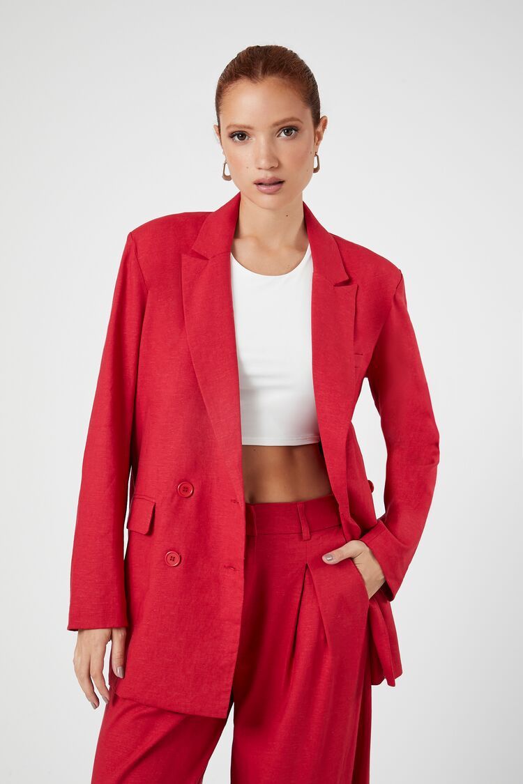 Double-Breasted Notched Blazer | Forever 21 | Forever 21 (US)