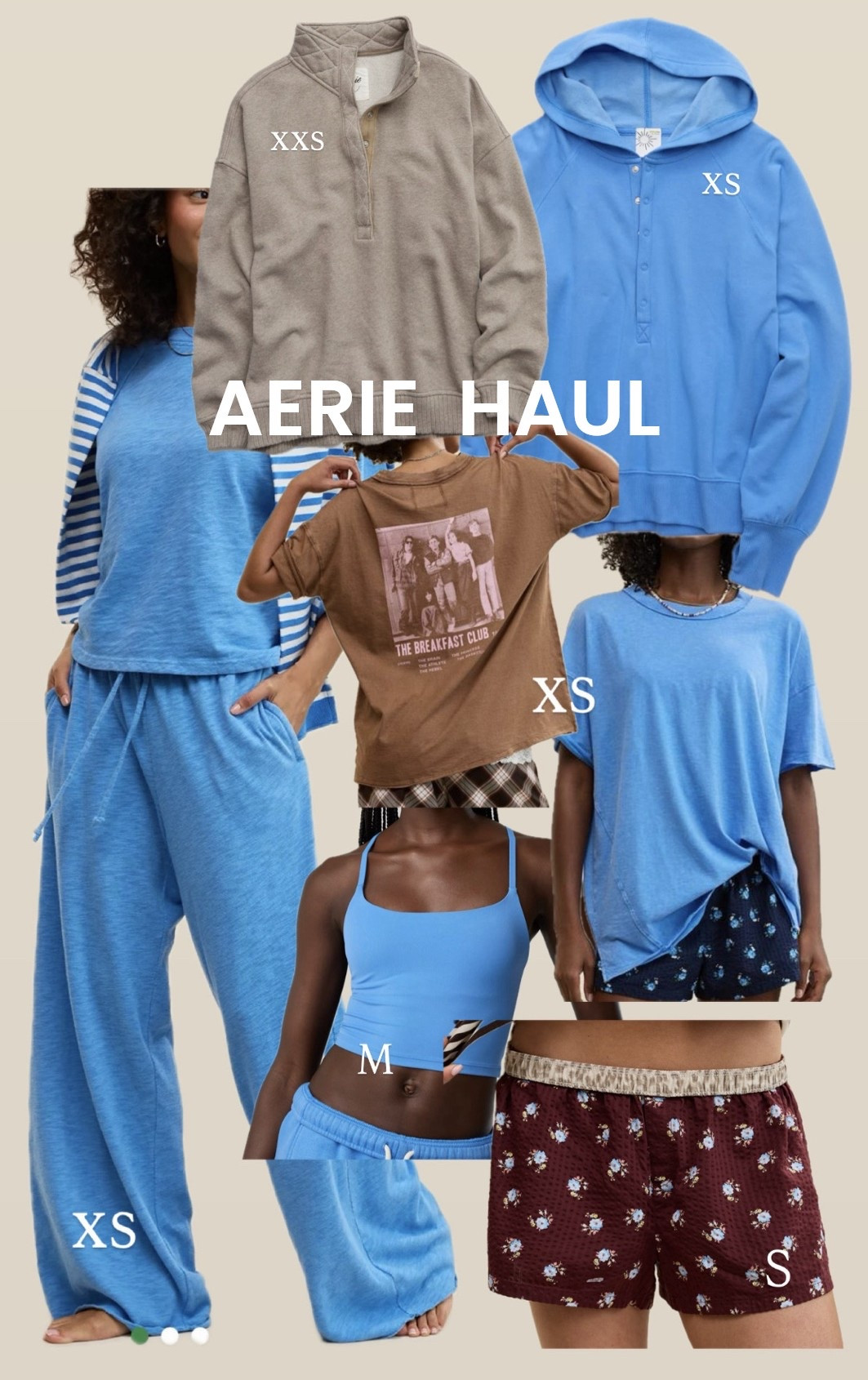 The softest Aerie haul 💙 Pay attention to sizing on image (for a slightly baggy fit)

#LTKmorningroutine #LTKSaleAlert