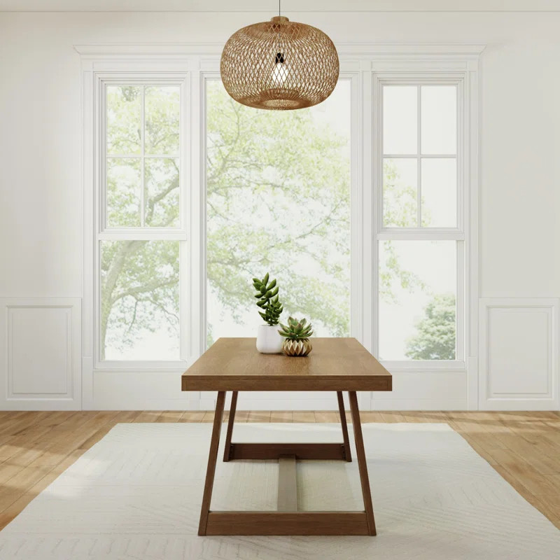 Ashneel 72.25'' Pine Solid Wood Dining Table | Wayfair North America