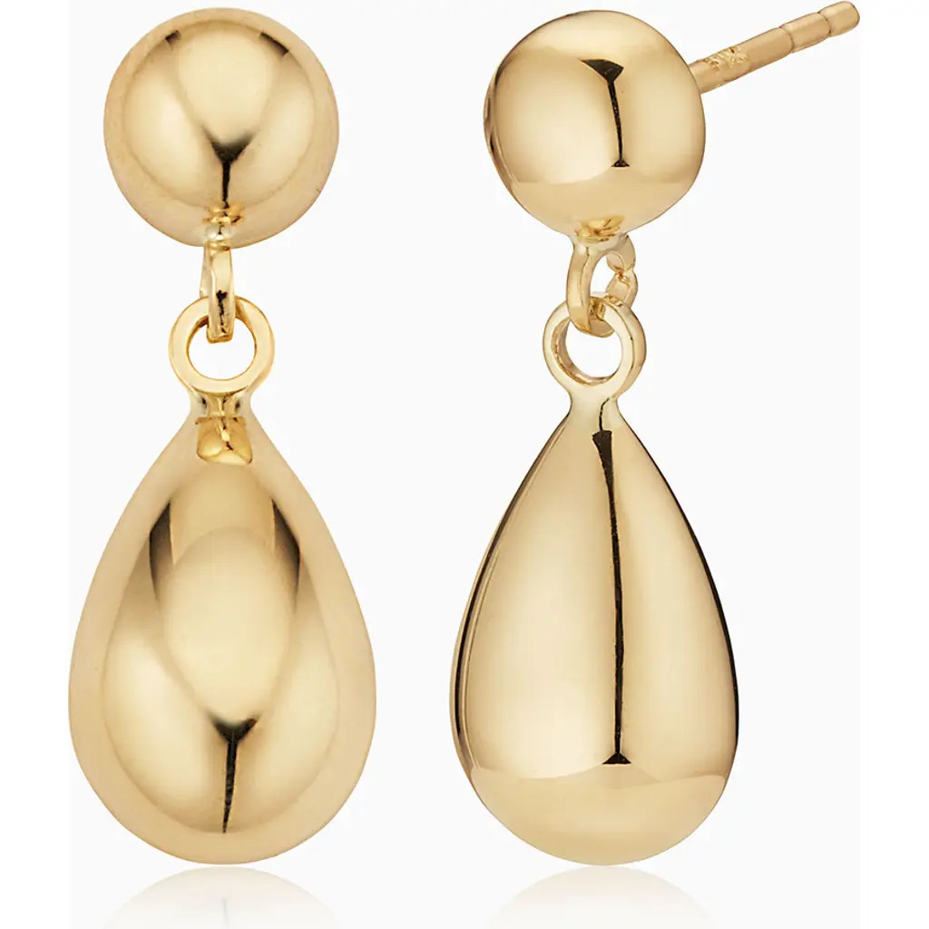 Oradina 10K Gold Dripping Gold Drop Earrings in Yellow Gold at Nordstrom, Size Medium | Nordstrom
