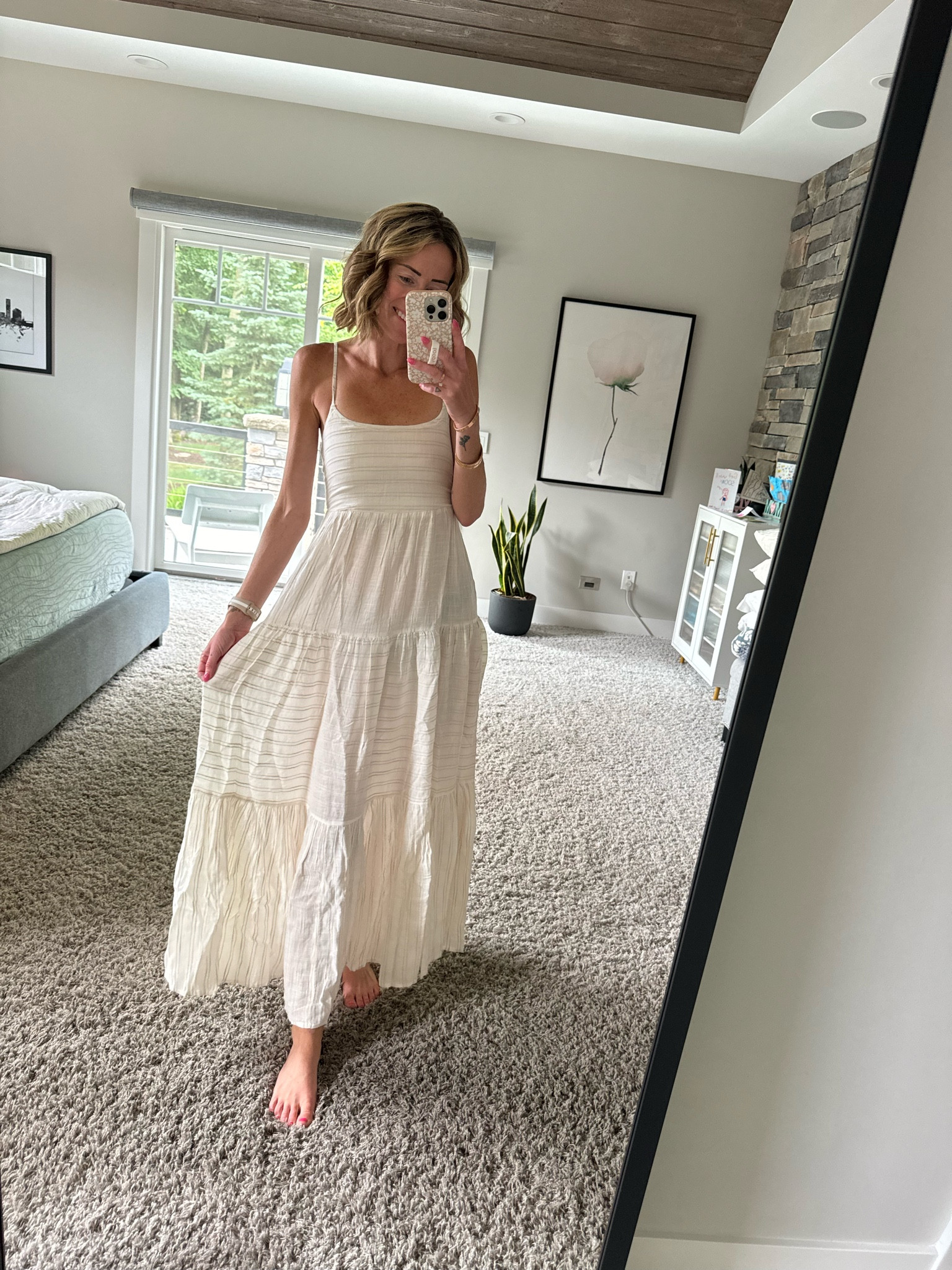 White maxi dress for summer events 