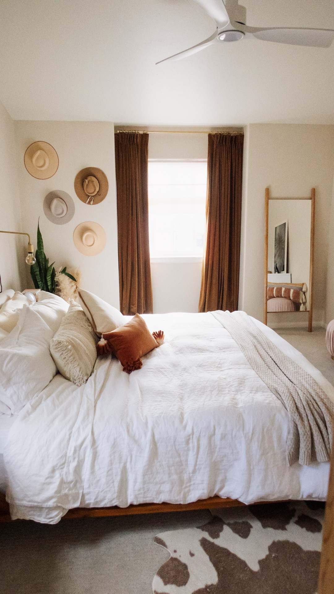 final cozy bedroom reveal!! 🤎🍂🧸🧥🪵 don’t forget to use my code LOVEDESIGNED to save 26% off your custom curtain order from #twopagescurtains 

#LTKFamily #LTKStyleTip #LTKHome