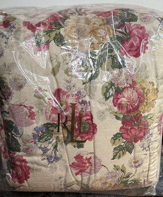NEW Rare RALPH Lauren *KING Bed COMFORTER SURREY GARDEN Flowers Floral Bedspread | eBay US