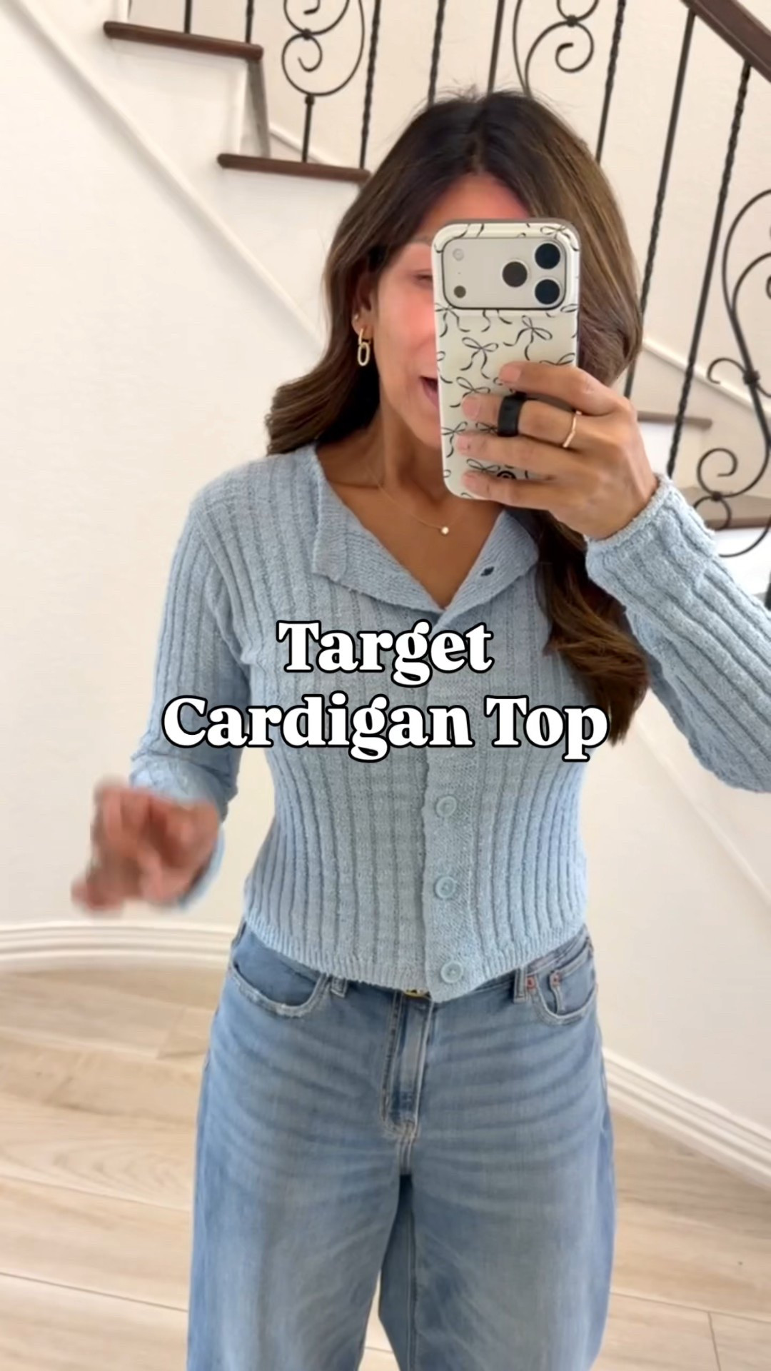 I’m 5’2” 118#ish for reference. Cardigan sweater XS. Shoes fit tts. Jeans with wide leg(American Eagle) fit tts in size 2 short length. A little loose. If you want more fitted size down. 
Spring outfits, fashion over 40, over 50 style, midlife fashion, petite fashion,midlife fashion, affordable fashion, Target finds. 

#LTKSeasonal #LTKPetite #LTKOver40