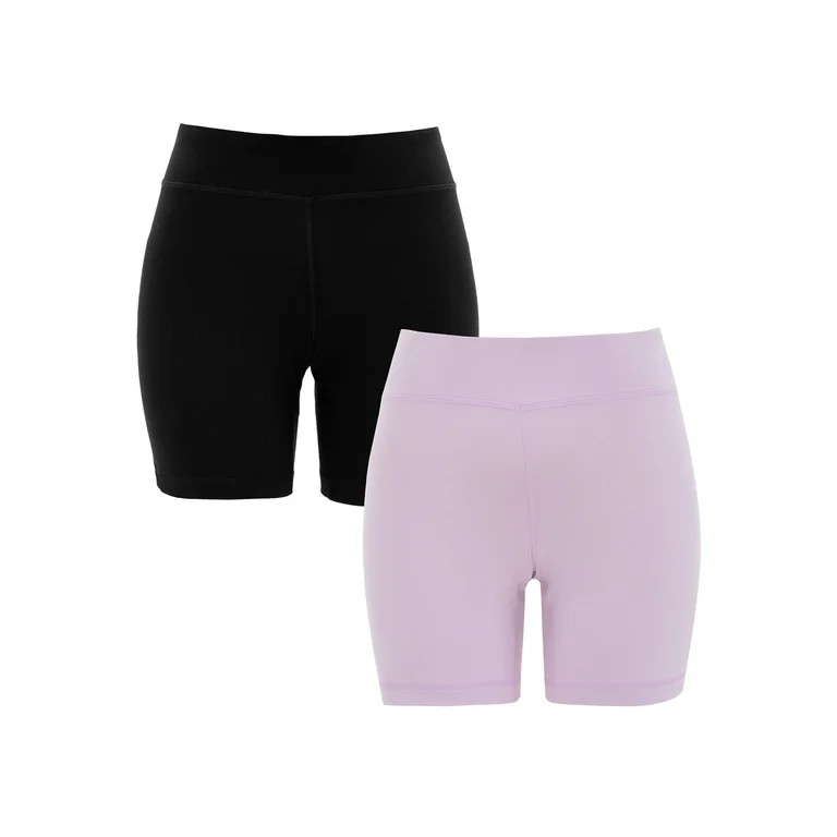 Athletic Works Womens Core Active Dri-Works Bike Short, 2-Pack | Walmart (US)