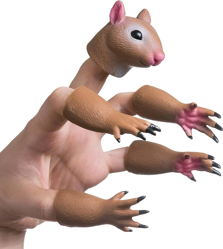 AQKILO Squirrel Finger Puppet Set, Animals Puppet Show Theater Props, Novelty Toys Weird Stuff Gi... | Amazon (US)