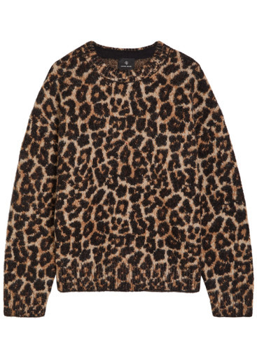 Sydney leopard-intarsia brushed wool-blend jumper | Harvey Nichols