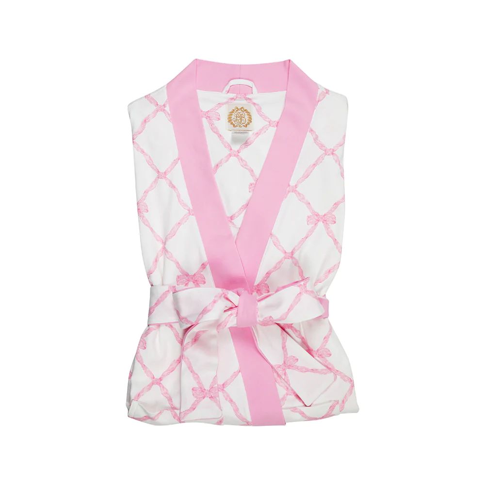 Ready or Not Robe (Ladies) - Belle Meade Bow with Pier Party Pink | The Beaufort Bonnet Company