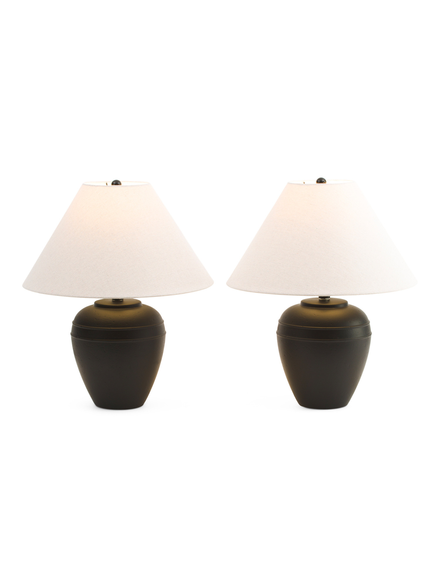 2pk 21in Textured Table Lamps With Tapered Shades | Lighting | Marshalls | Marshalls