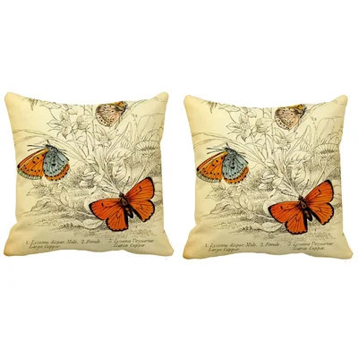Butterflies Square Pillow Cover and Insert | Wayfair North America