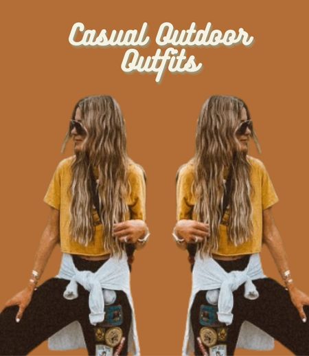 Casual sweats,a band tee, and a sweatshirt to easily take on and off are my 'uniform' for chill summer walks outside. Linking some of my favorite casual outdoor fits for you! 