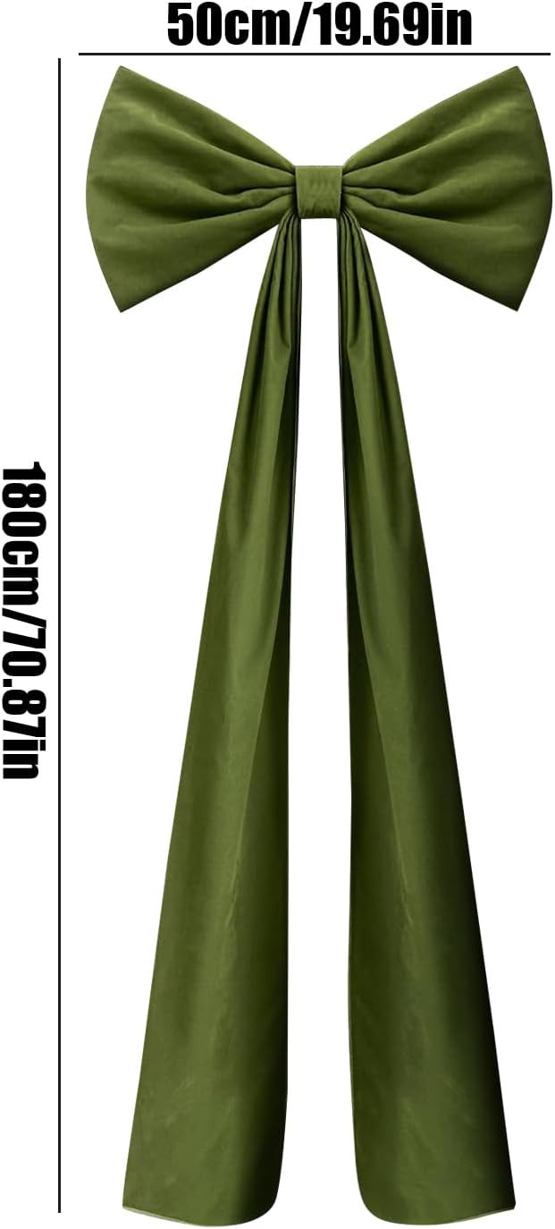 20 x 71 Inches Christmas Extra Large Velvet Bows Christmas Tree Topper Decor Giant Xmas Tree Topp... | Amazon (US)