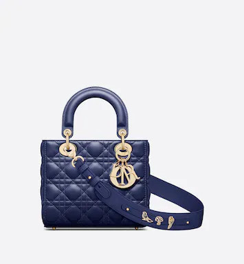 Small Lady Dior My ABCDior Bag Royal Blue Cannage Lambskin | DIOR | Dior Couture