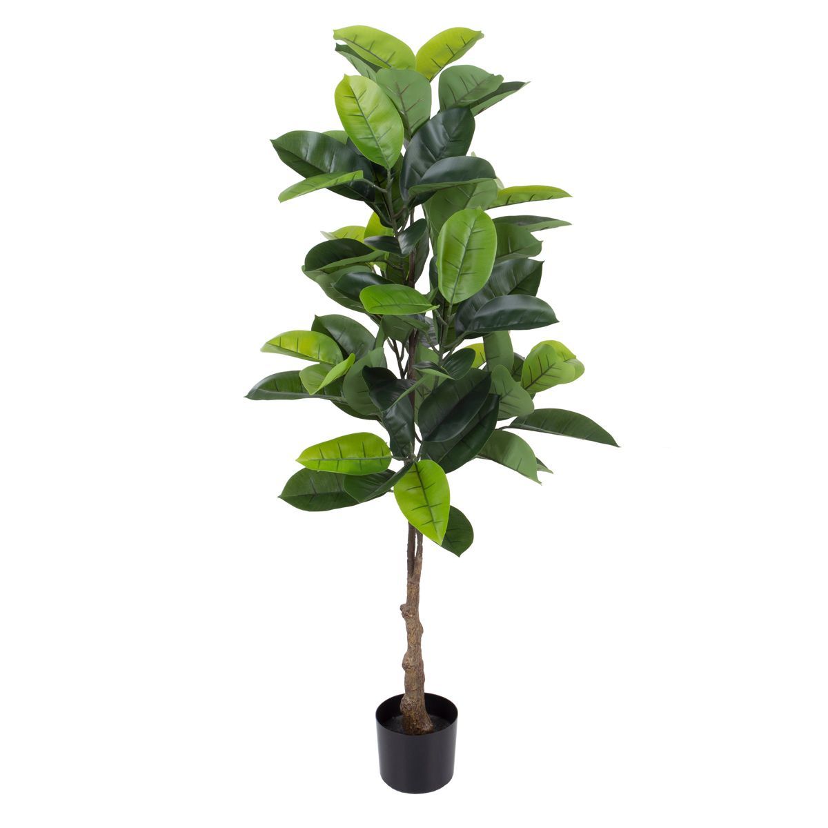 Artificial Rubber Plant - 51-Inch Faux Tree with Natural-Feel Leaves - Realistic Potted Indoor Pl... | Target