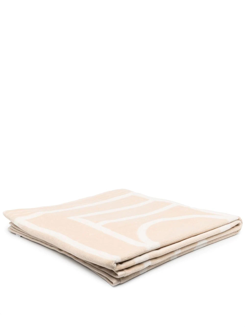 TOTEME monogram jacquard towel - Neutrals | Farfetch Global