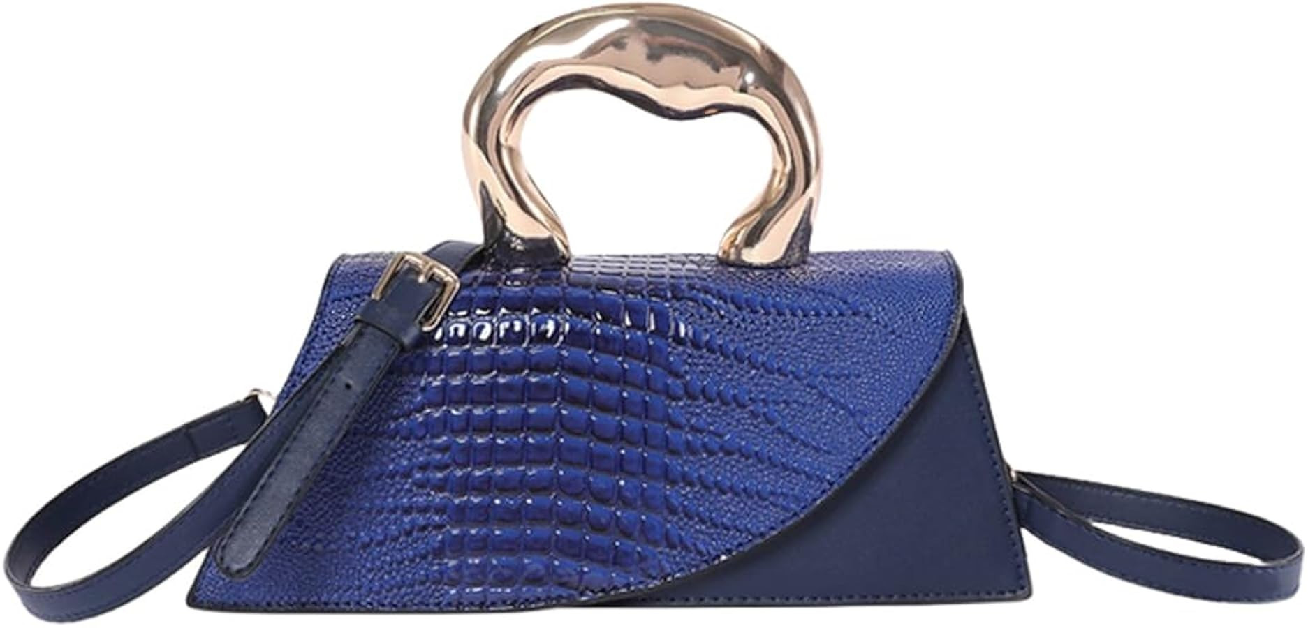Women Vegan Leather Evening Handbag Crocodile Pattern Handle Clutch Purse Cross Body Envelope Bag | Amazon (US)