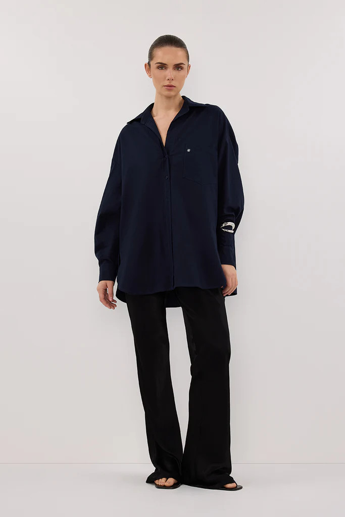 NIKKI BLACK SATIN BIAS PANT | DISSH