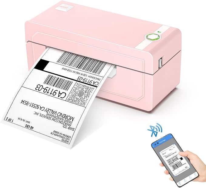 JADENS Bluetooth Thermal Label Printer 4x6, Pink Wireless Shipping Label Printer for Small Busine... | Amazon (US)