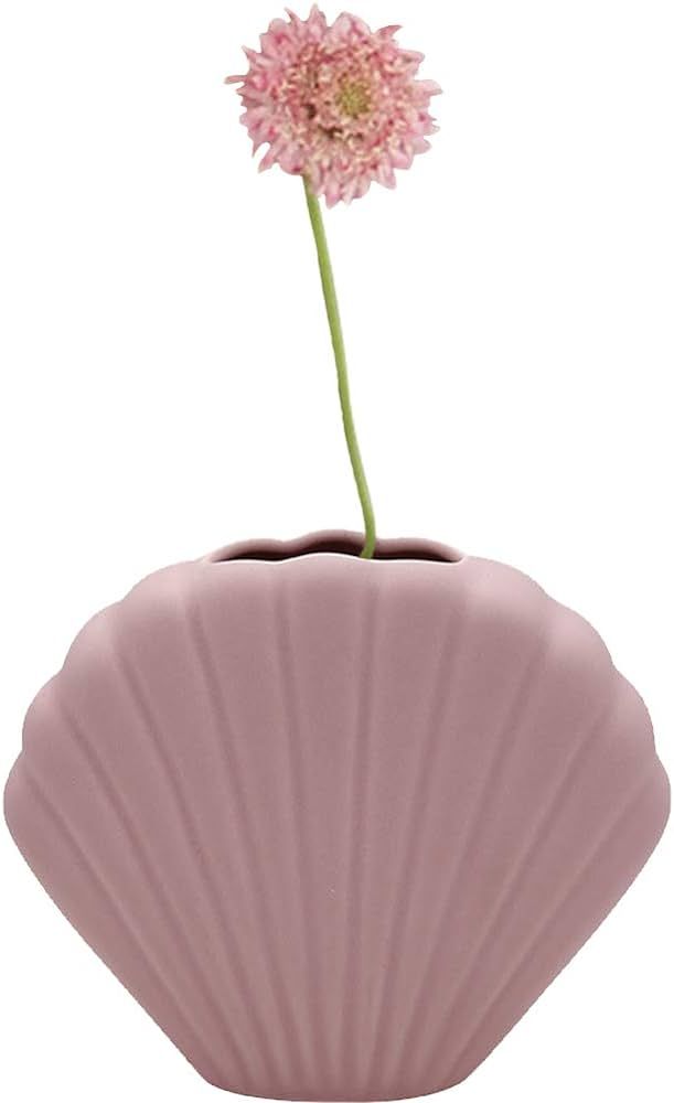 Pearlead Creative Imitation Shell Ceramic Vase Modern Arts Vases Flower Pot Home Decoration Weddi... | Amazon (US)