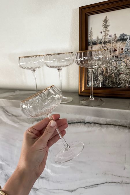 Cheers to the weekend! I love my new coupe glasses - they are perfect for entertaining!

Home  home finds  home favorites  kitchen  dining  glassware  bar ware  coupe glass  drinking glass  basement bar  bar reveal  wall art  canvas art

#LTKSeasonal #LTKhome #LTKfindsunder100