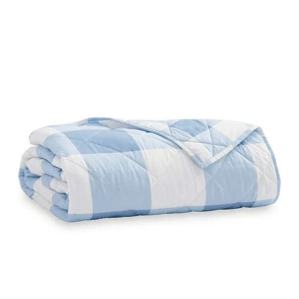 Gap Home Large Gingham Reversible Organic Cotton Blend Quilt, King, Blue, 1-Piece - Walmart.com | Walmart (US)