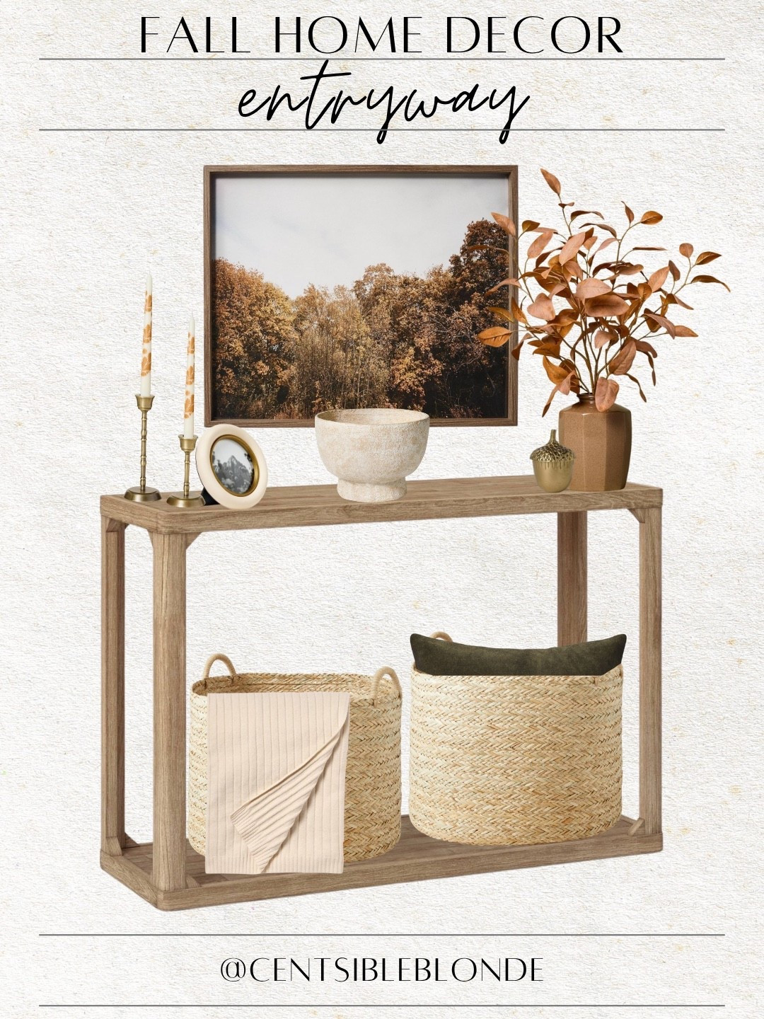 Fall home decor, framed art, entryway table, entryway decor, arrangement, candlesticks, pedestal bowl, throw blanket, throw pillows, velvet pillows, artificial plant, woven baskets, raffia baskets, taper candles, fall decor, target home, target decor

#LTKHome #LTKSeasonal #LTKautumn